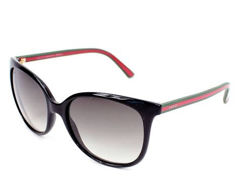 occhial gucci donna 3649|Gucci Black GG 3649/S 51N/YR W/ Red and Green Web Arms W .